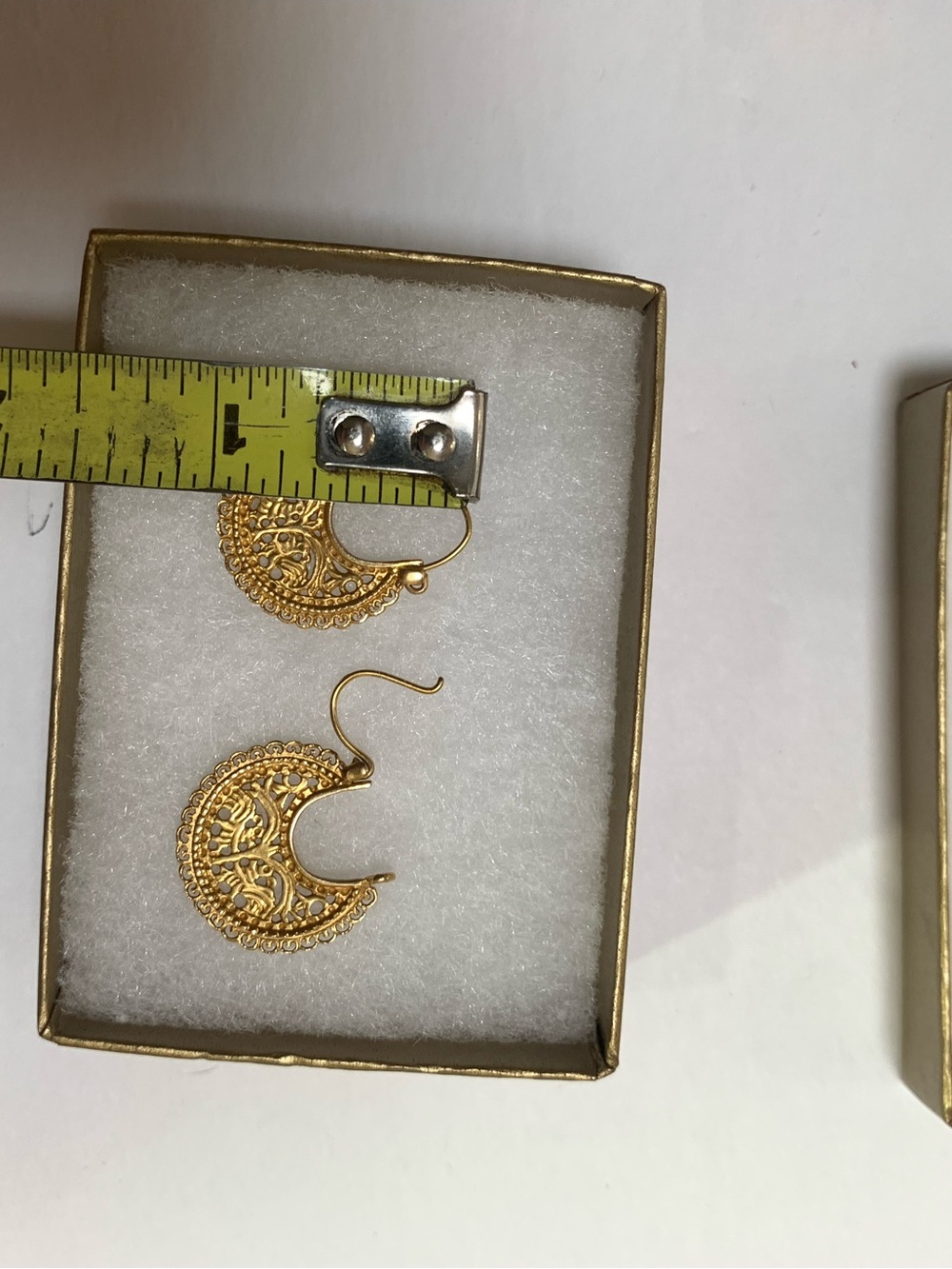 Metropolitan Museum of Art NY Gold Byzantine Peacock Hoop Earrings - Picture 3 of 5